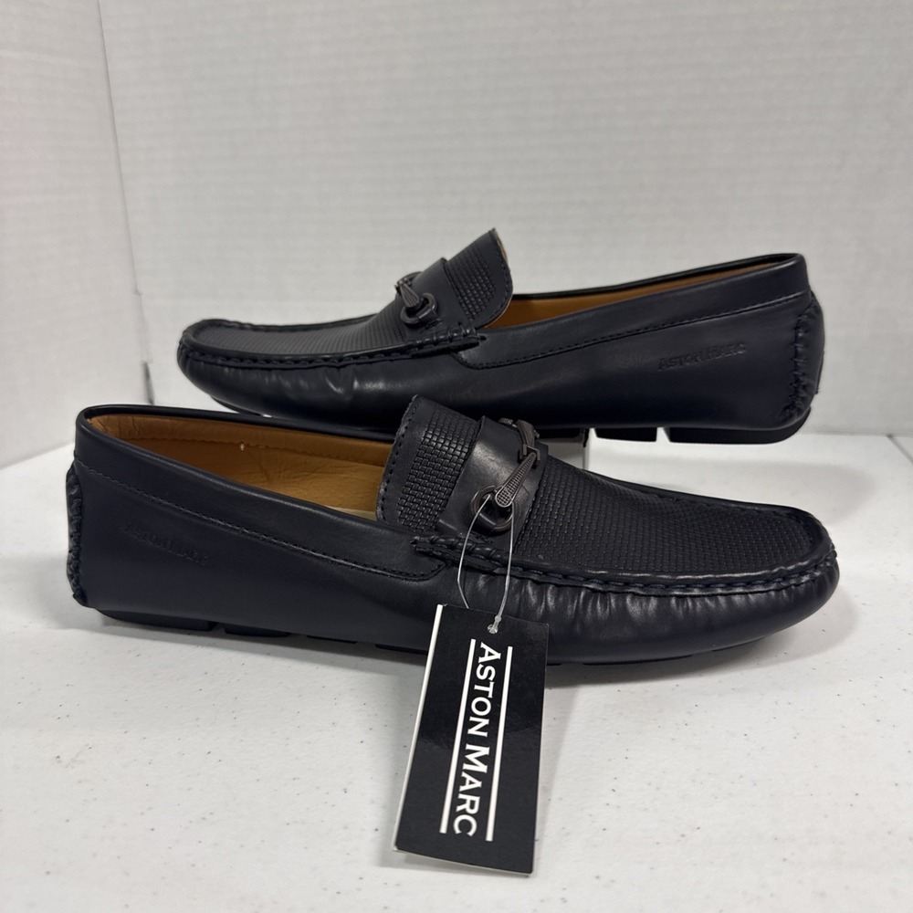 Aston Marc Charter Driver Loafers Navy Men 9.5 New Without Box